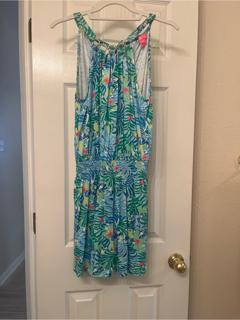 Lilly Pulitzer Tropical Turquoise Floral Print Dress and Romper - XXS